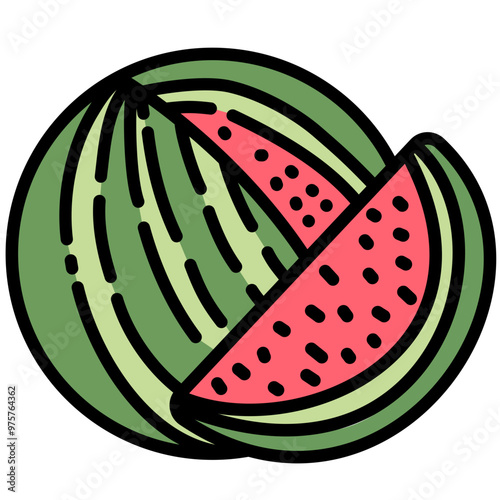 watermelon and slice