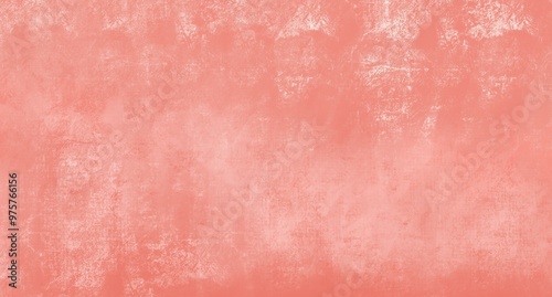 Textured coral background with cracked and vintage wallpaper 