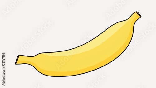 Bright yellow cartoon banana illustration