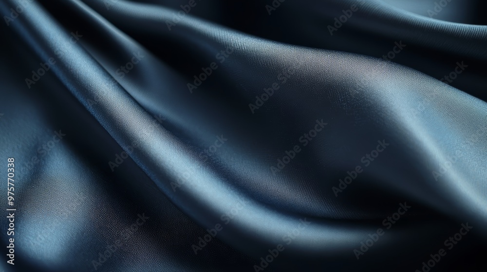 Obraz premium Blue Satin Fabric Texture Background