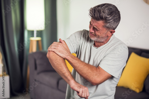 Фототапет Man With Pain In Elbow