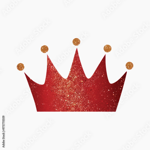 Elegant red crown illustration