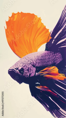 Vibrant Betta fish art