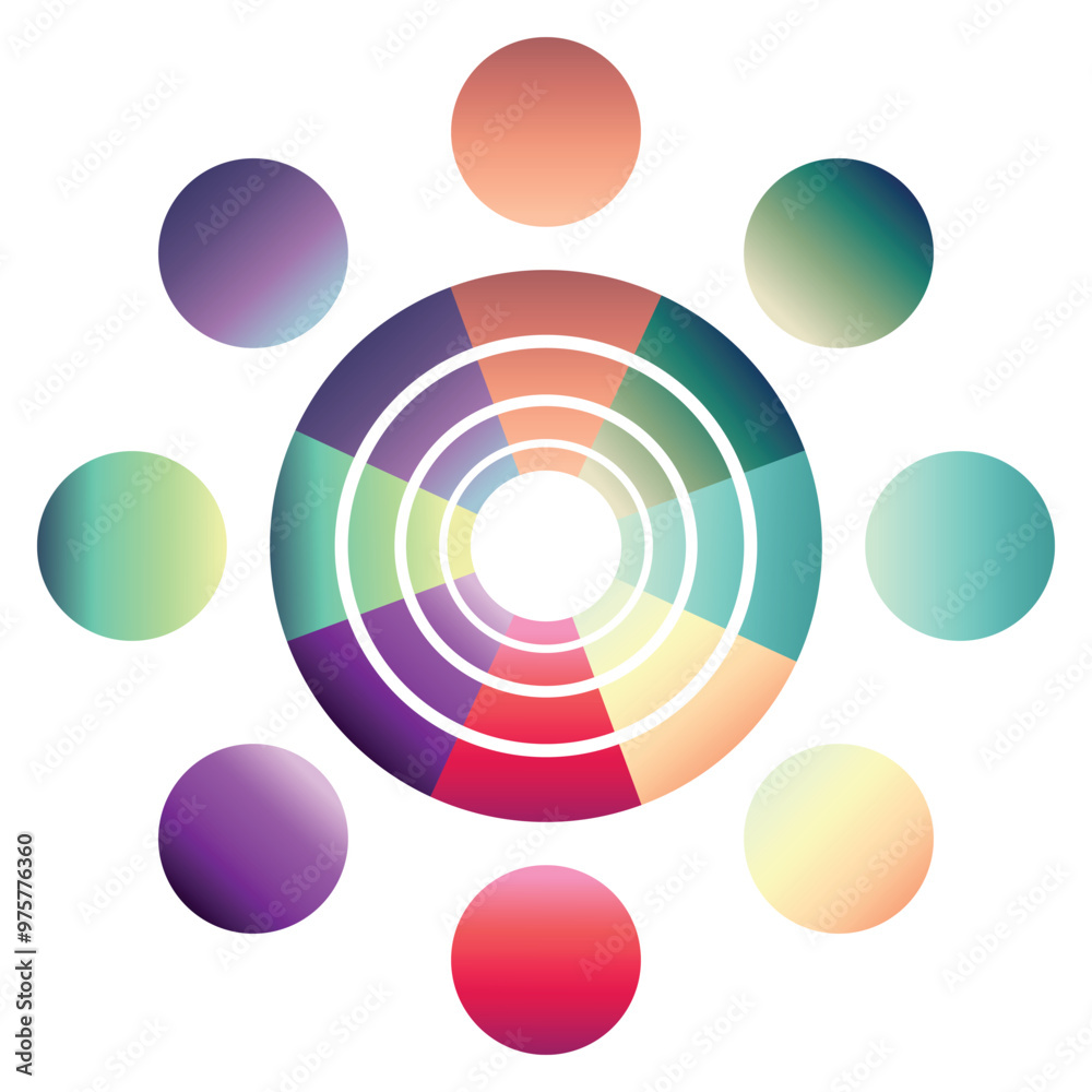 Obraz premium Gradient color palette