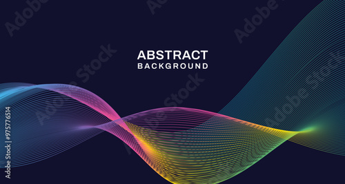 Abstract wave gradient background for company bussiness corporation and presentation. Colorfull gradient wave with blended fline