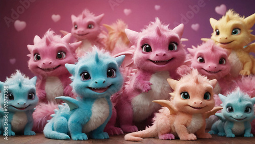 Colorful Baby Dragon Plushies, Cute and Cuddly Soft Toys