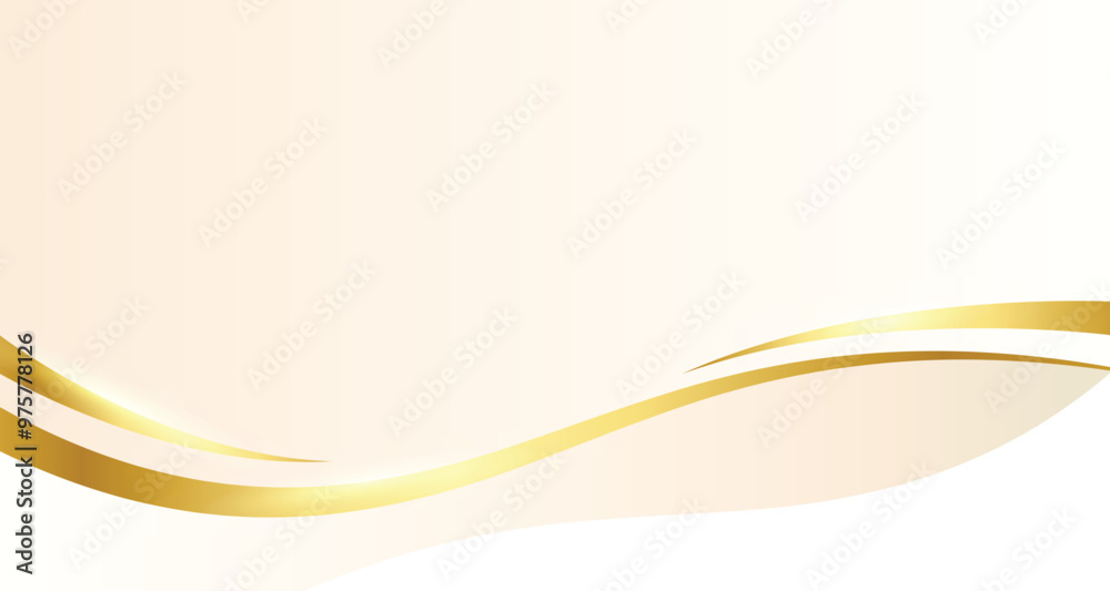 Obraz premium Luxury background in dark blue and gold color. Backdrop with cool gradient wave shiny geometric futuristic ornament for beauty hotel aesthetic expensive brand