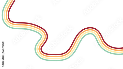 Abstract retro rainbow background. Contemporary style. Colorful rainbow. Grunge texture. Panoramic wallpaper. Decorative art. banner, cover, poster, card, flyer, web. Vector illustration