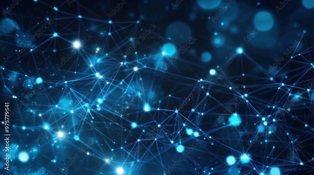 A futuristic vector design of a digital network, with interconnected nodes and glowing elements A futuristic vector design of a digital network, with interconnected nodes and glowing elements