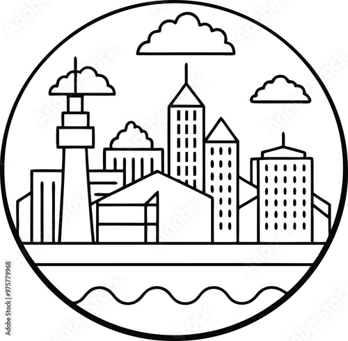 Futuristic City Skyline Art