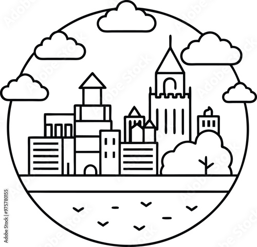 Futuristic City Skyline Art