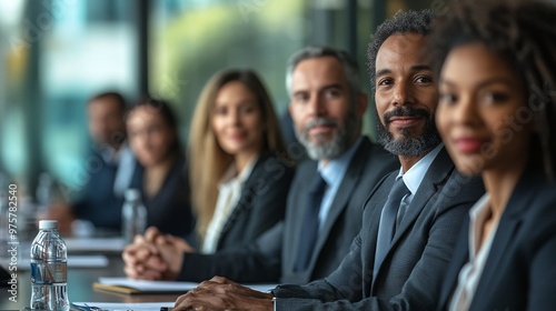 diverse professionals in a conference meeting within an office showcasing the teamwork, strategy, and networking elements of the business gathering