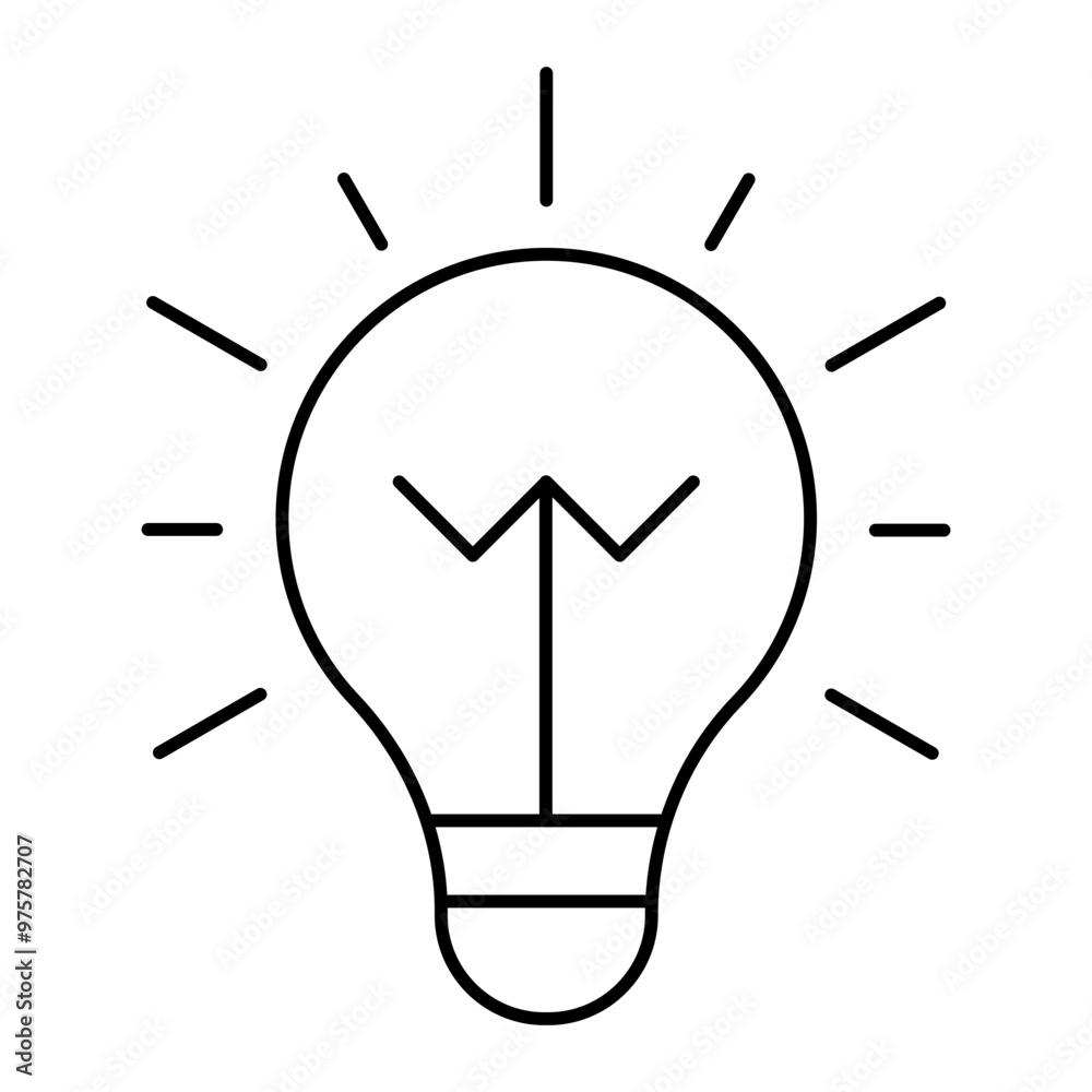 Ideas Line Icon. Contact Icon Editable Stroke Vector Illustration