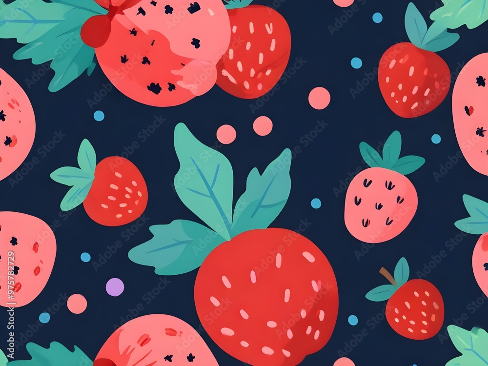 Colorful Strawberry Pattern Colorful Strawberry Pattern