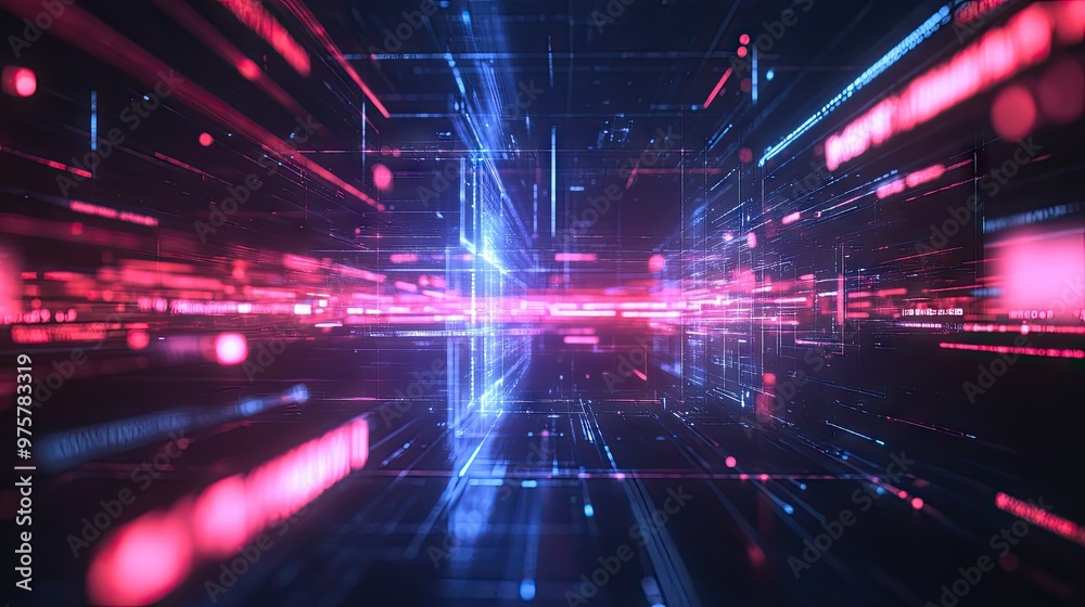 Futuristic 5G text emerging from a high-speed internet grid, emphasizing fast connections and digital advancement. Futuristic 5G text emerging from a high-speed internet grid, emphasizing fast connections and digital advancement.