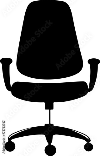 Stylized Office Chair Silhouette Design