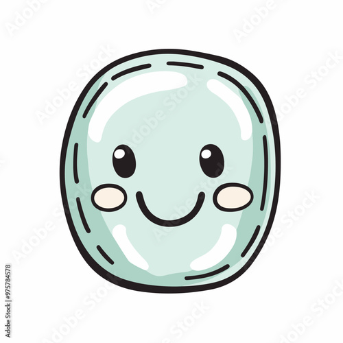 Cute Happy Jelly Character Vector Illustration photo