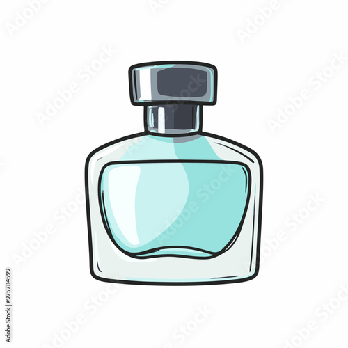 Vector Illustration of a Stylish Perfume Bottle