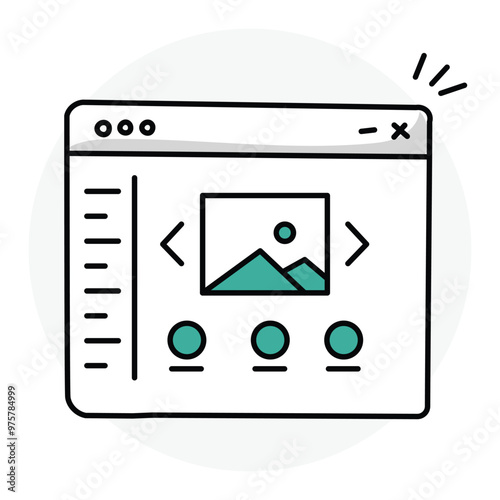 Website Icon Design. Representing Internet. Design. Development. Digital Presence. Vector icon.