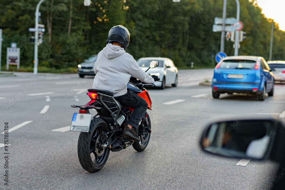 Automobile traffic of vehicles on a motorway. Automobile traffic of vehicles on a motorway.