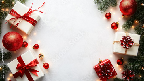 Christmas Cheer: Handmade Gifts and Red Accents for a Holiday Greeting Card