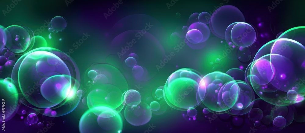 Abstract Background with Glowing Bubbles Abstract Background with Glowing Bubbles