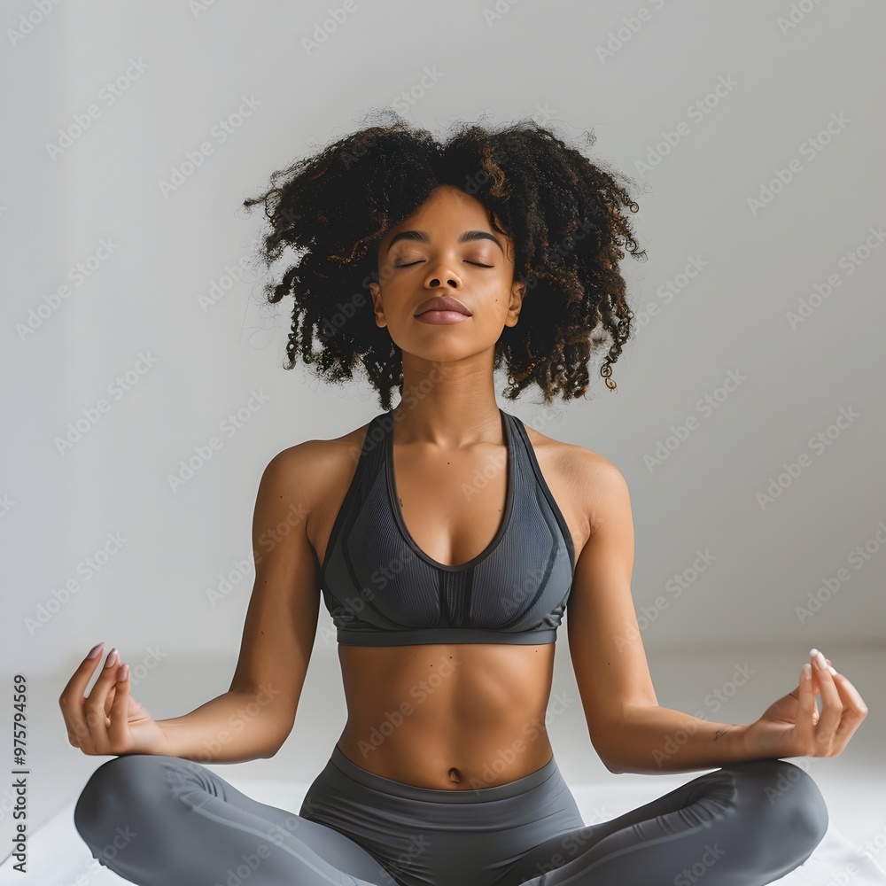 Fototapeta premium Mindfulness and Breathing Exercises on a Digital Platform for Easy Access to Guided Practices