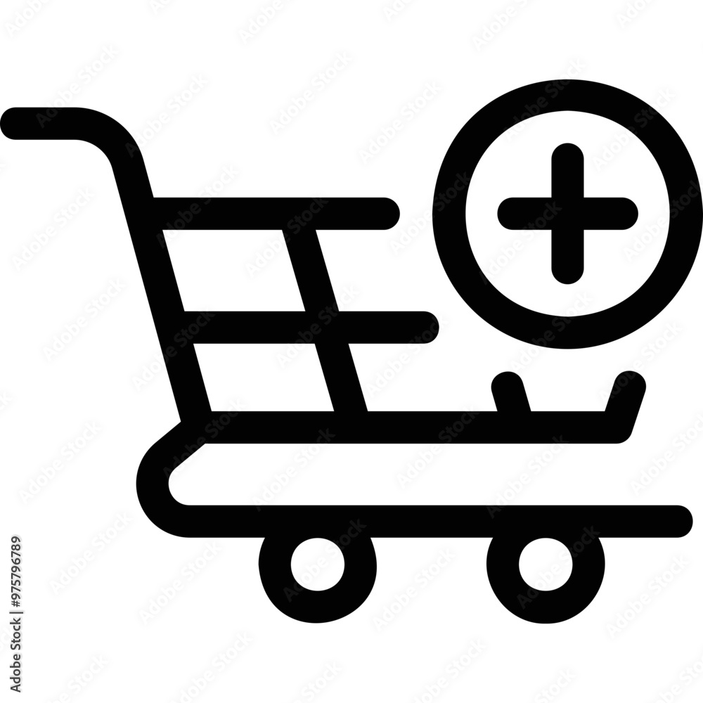 Simple vector icon add to cart Simple vector icon add to cart