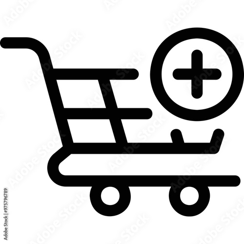 Simple vector icon add to cart