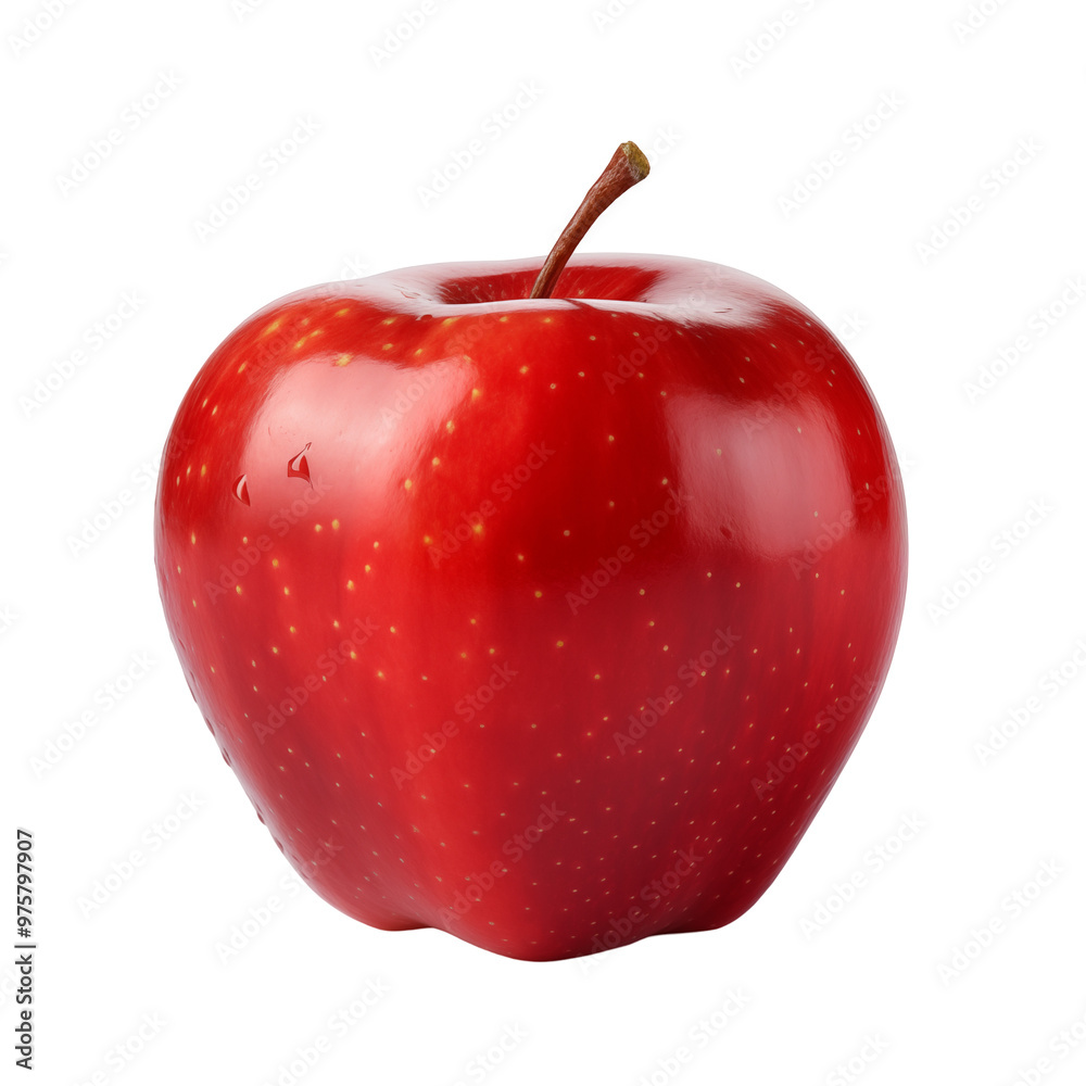 Fresh Red Apple With Water Droplets On A Transparent Background Fresh Red Apple With Water Droplets On A Transparent Background