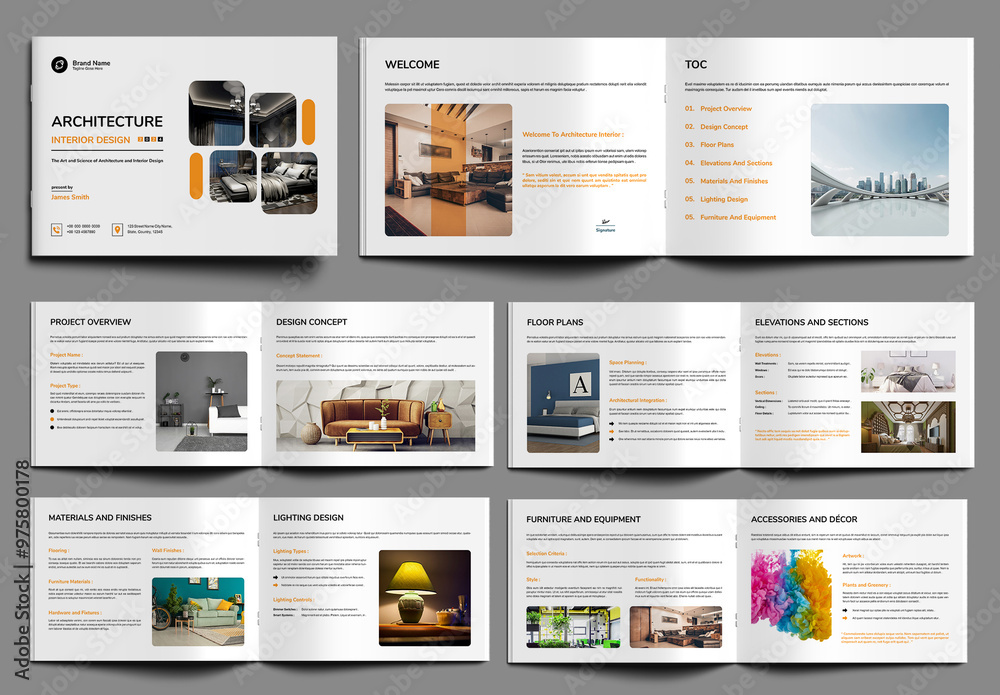 Interiorch Architecture Interior Design Template Stock Template | Adobe ...