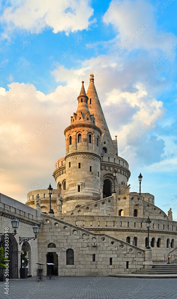 Fototapeta premium Fishermen's Bastion in the sunset,Budapest,Hungary