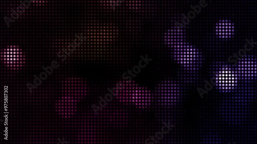 Colorful flashing LED lights party background. Glowing disco video wall animation. Full HD and looping multicolored glittering LEDs motion background. 