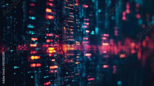 Wallpaper Mural Abstract Digital Data Flow Background. Torontodigital.ca