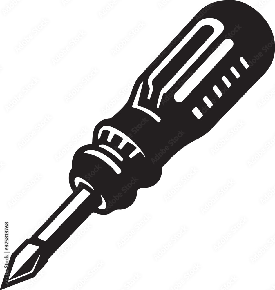 Screwdriver silhouette vector without background Screwdriver silhouette vector without background