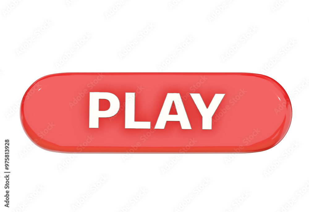 Play red button 3d on png transparent background. Play red button 3d on png transparent background.