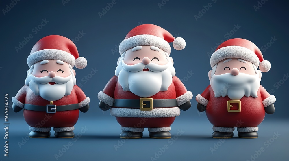Cartoon illustrations of the Christmas and Santa Claus festivals,generated with AI. Cartoon illustrations of the Christmas and Santa Claus festivals,generated with AI.