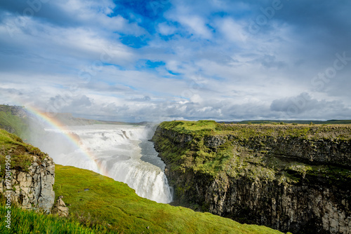 spectacular Gullfoss waterfall in Iceland