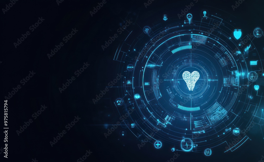 Digital Heart with Technology Interface Digital Heart with Technology Interface