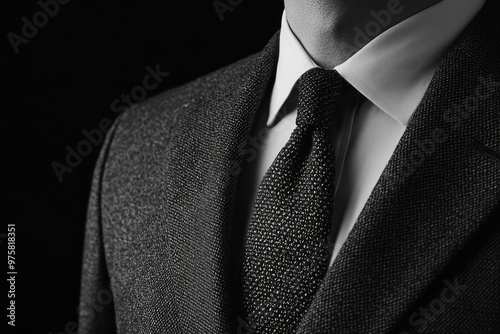 Close Up of a Suit and Tie