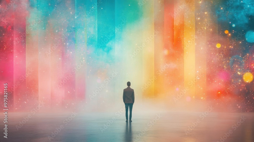 A virtual concert experience enhanced by augmented reality, where users engage with digital effects and performances in real time, blending virtual and physical elements