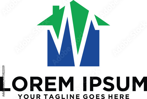 Home and heartbeat logo idea