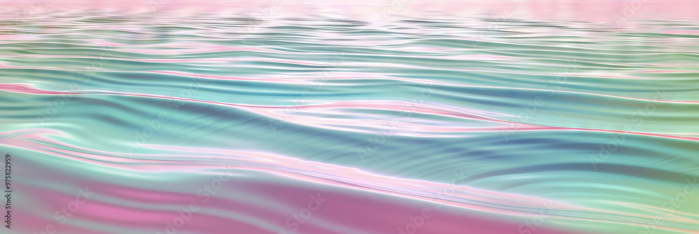 Radiant Ripples: A soft pink, blue, and green gradient ripples across the surface, creating a mesmerizing effect. Radiant Ripples: A soft pink, blue, and green gradient ripples across the surface, creating a mesmerizing effect.