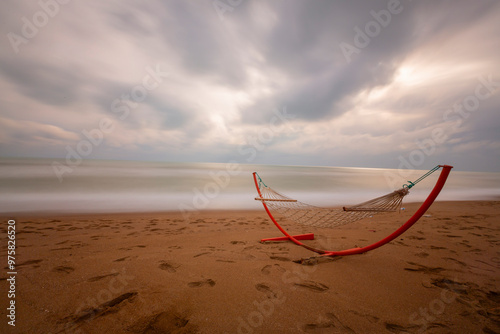 Lara Beach has a wide sandy beach that is 8 kilometers long and up to 40 meters wide. photo