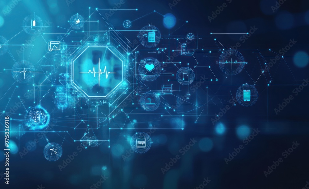 Naklejka premium Digital Healthcare Network