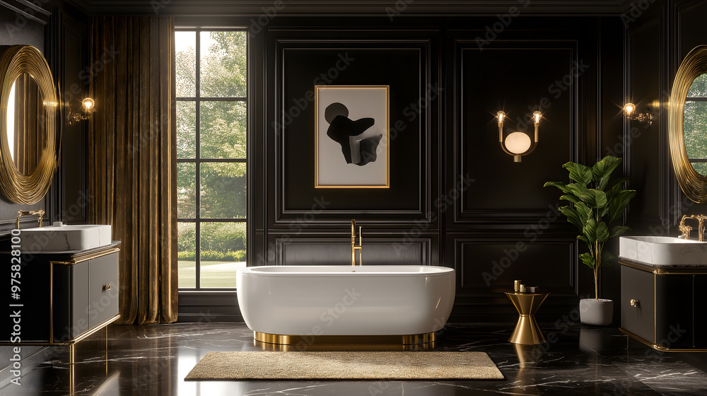 Luxurious Modern Interiors with Dark Tones and Bold Accents