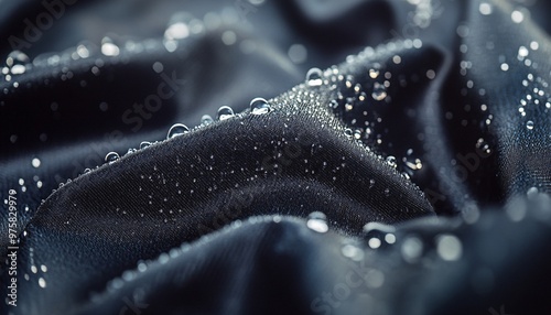 Intricate Macro View of Fabric Enhanced by Nanotechnology for Superior Durability and Performance photo