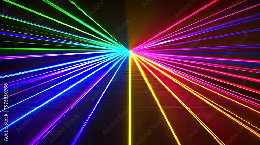 A colorful light show with a rainbow of colors A colorful light show with a rainbow of colors