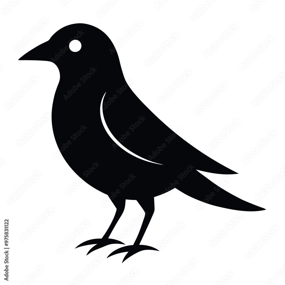 Fototapeta premium Bird icon silhouette vector illustration. 