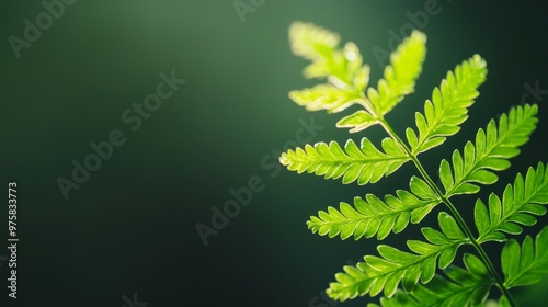 A tight shot of a verdant plant with an abundant foliage-clad stem against a softly blurred backdrop